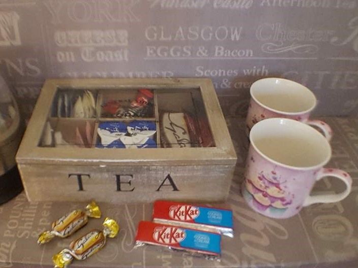 Complimentary tea tray at White Guest House
